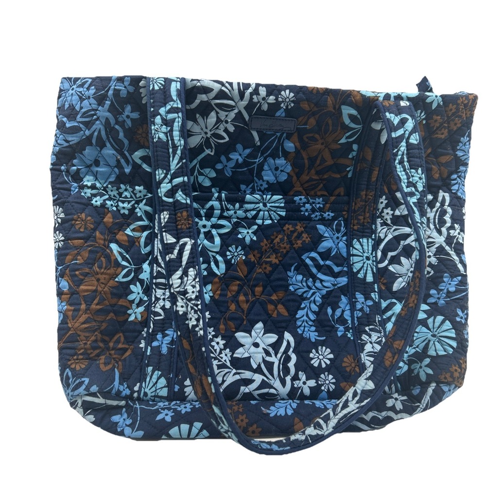 VERA BRADLEY Weekender Travel‎ Bag. Blue FLORAL Shoulder Strap Overnight